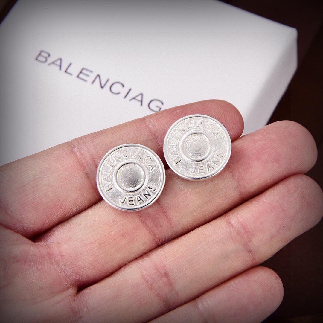 Balenciaga Jeans Stud Earrings - DopestKickz