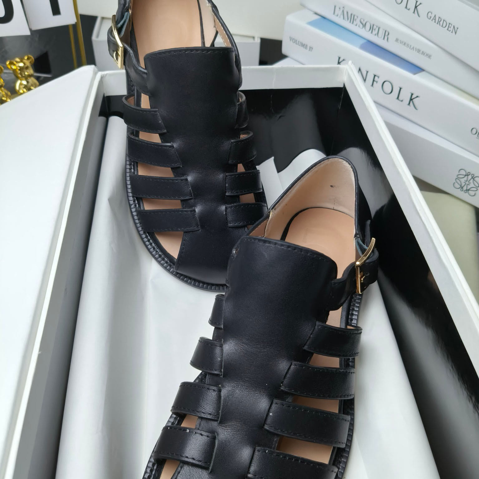 Loewe Campo Sandal In Waxed Calfskin - DopestKickz