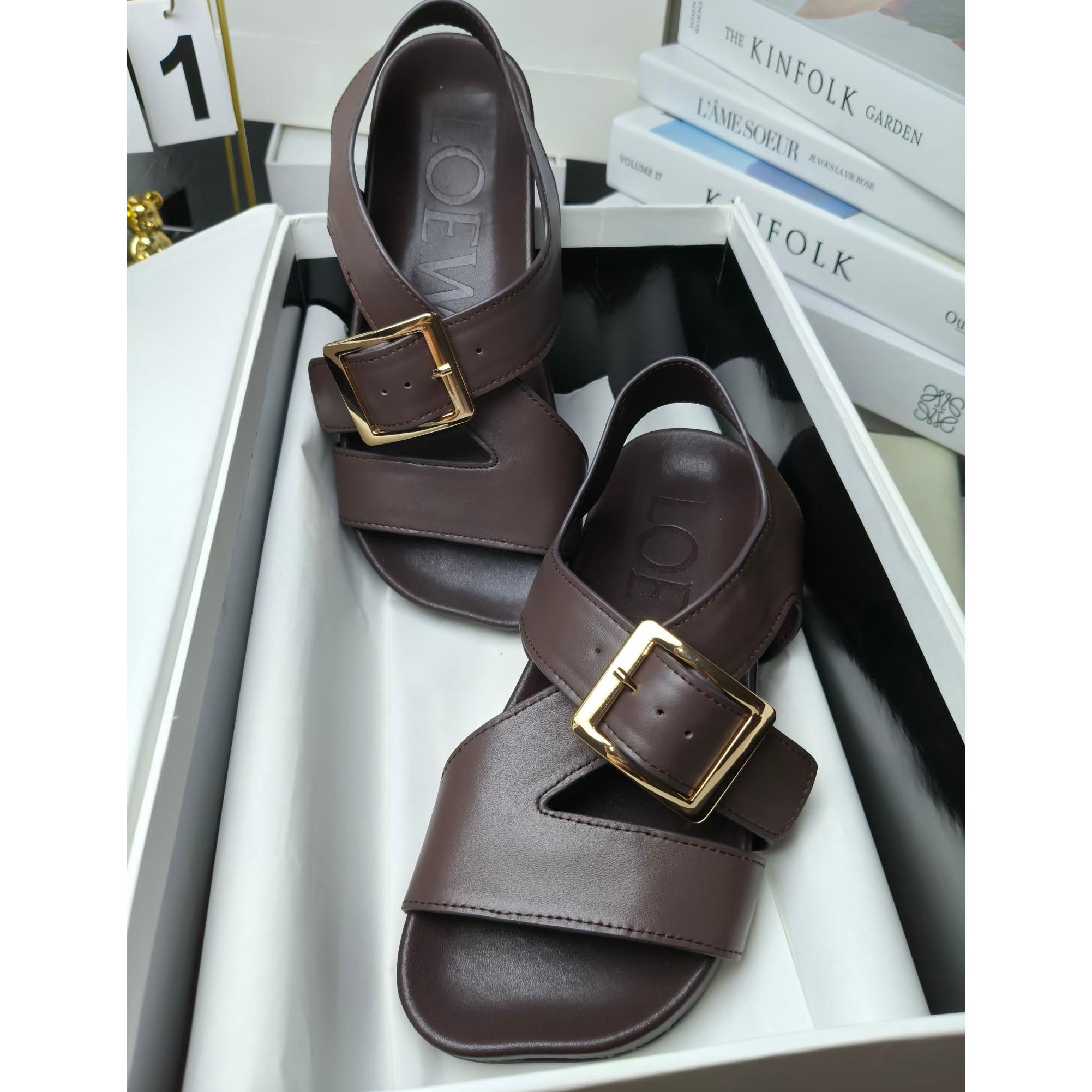 Loewe Ease Buckle Sandal In Vegetal Calfskin - DopestKickz