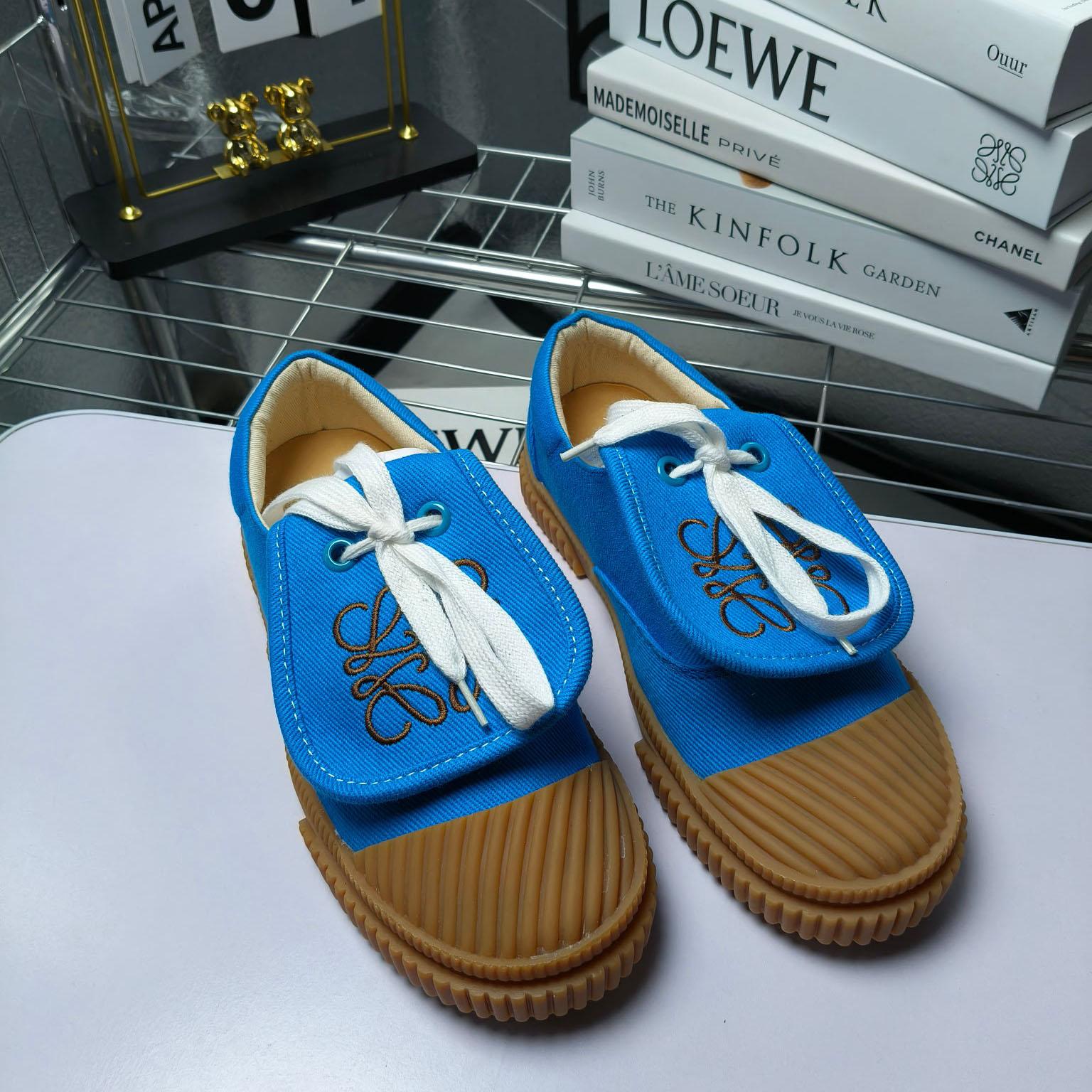 Loewe x Paula’s Ibiza Denim Flap Sneakers - DopestKickz