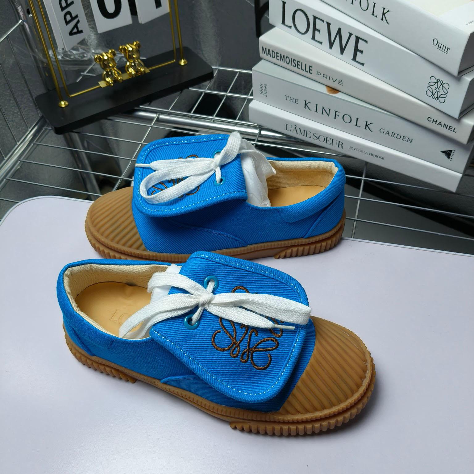 Loewe x Paula’s Ibiza Denim Flap Sneakers - DopestKickz