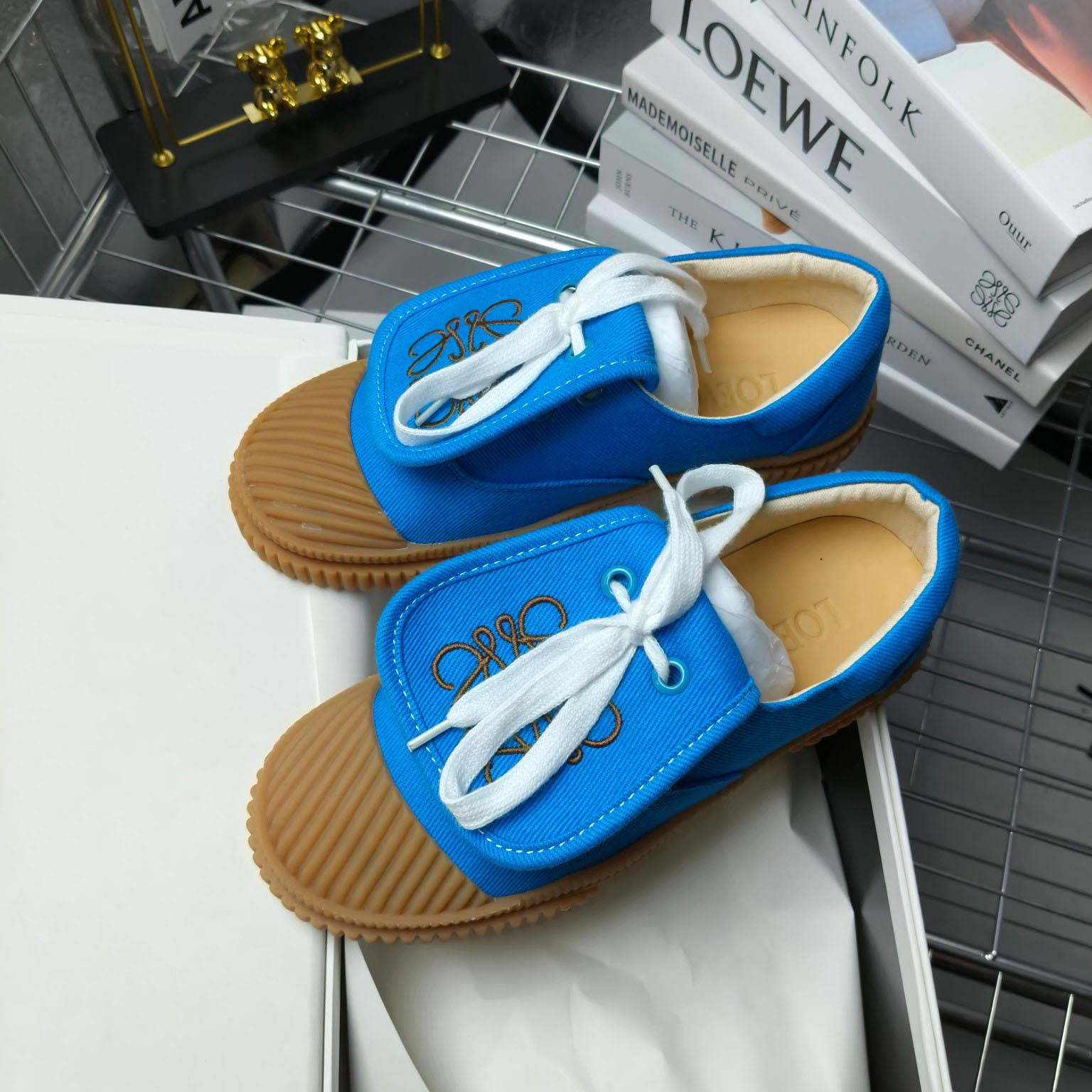 Loewe x Paula’s Ibiza Denim Flap Sneakers - DopestKickz