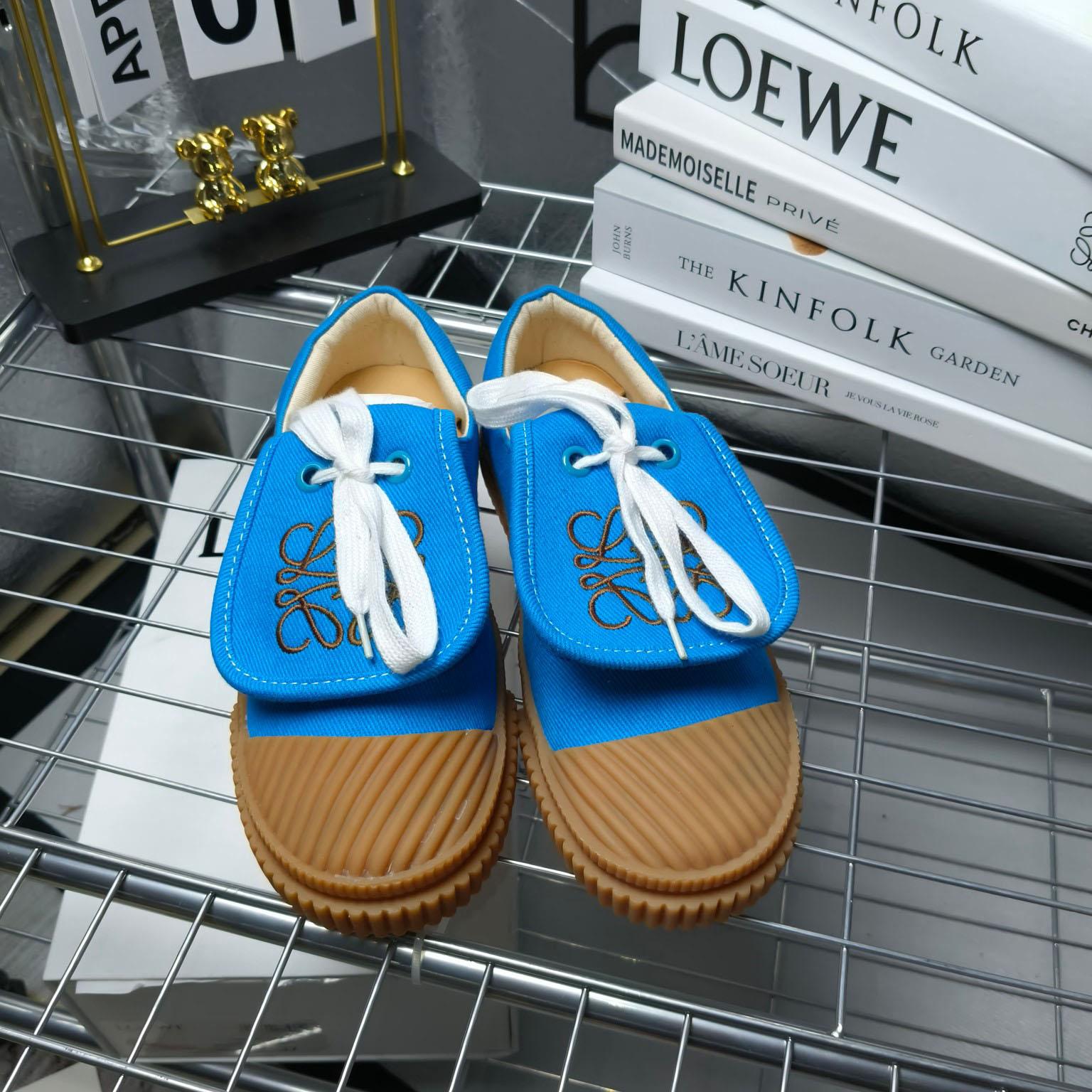 Loewe x Paula’s Ibiza Denim Flap Sneakers - DopestKickz