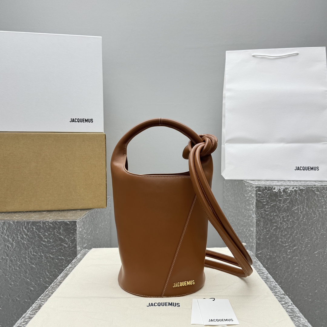 Jacquemus Le petit Tourni Mini Knotted Bucket Bag - DopestKickz