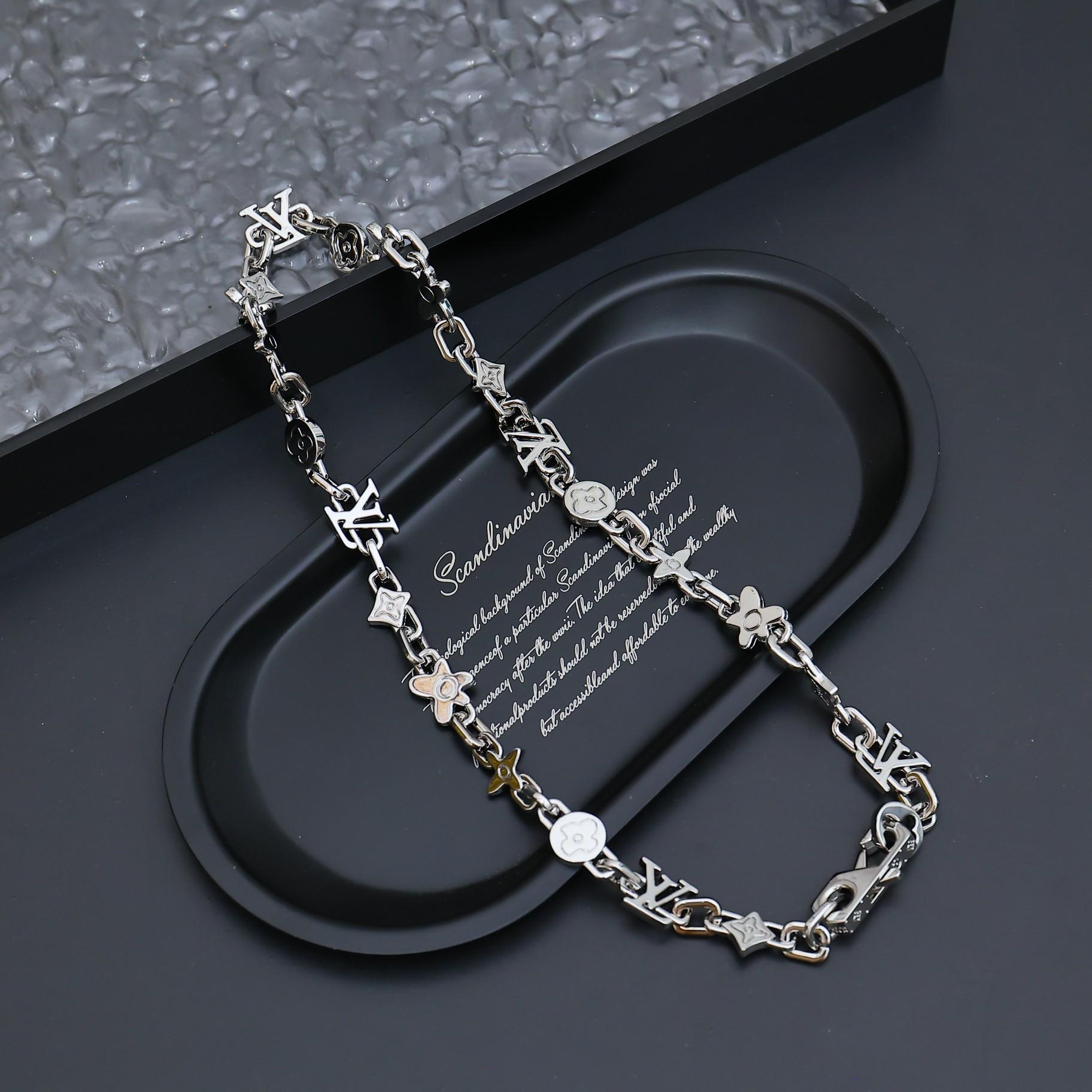 Louis Vuitton Monogram Craggy Necklace   M01880 - DopestKickz