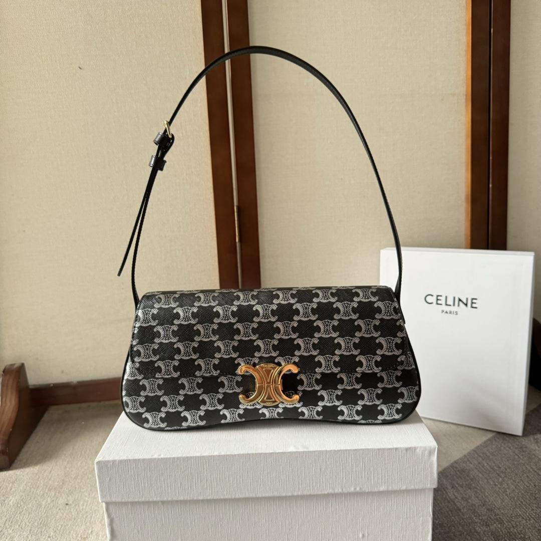 Celine Medium Celine Lola Bag In Triomphe Canvas Two-tone  - DopestKickz
