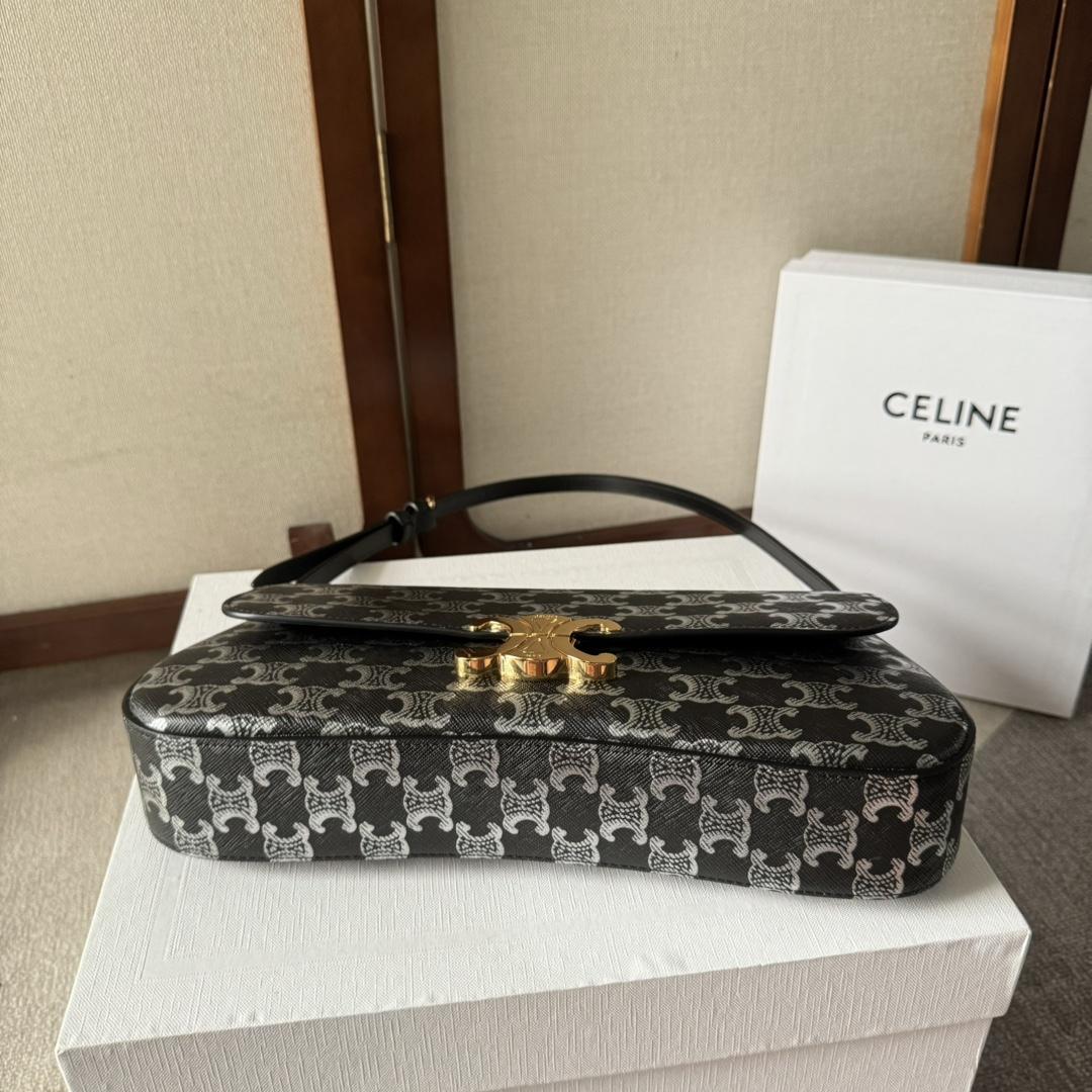 Celine Medium Celine Lola Bag In Triomphe Canvas Two-tone  - DopestKickz