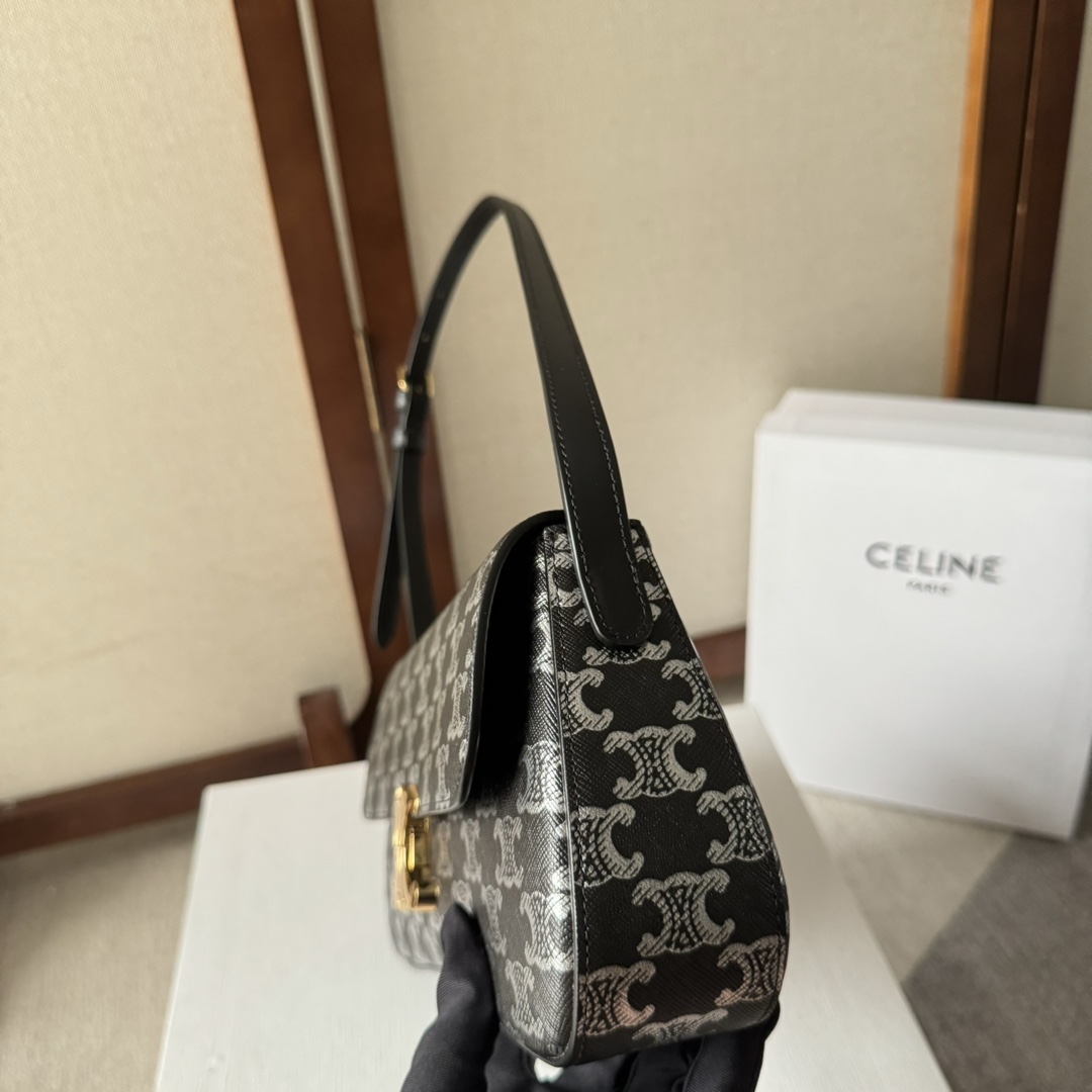 Celine Medium Celine Lola Bag In Triomphe Canvas Two-tone  - DopestKickz