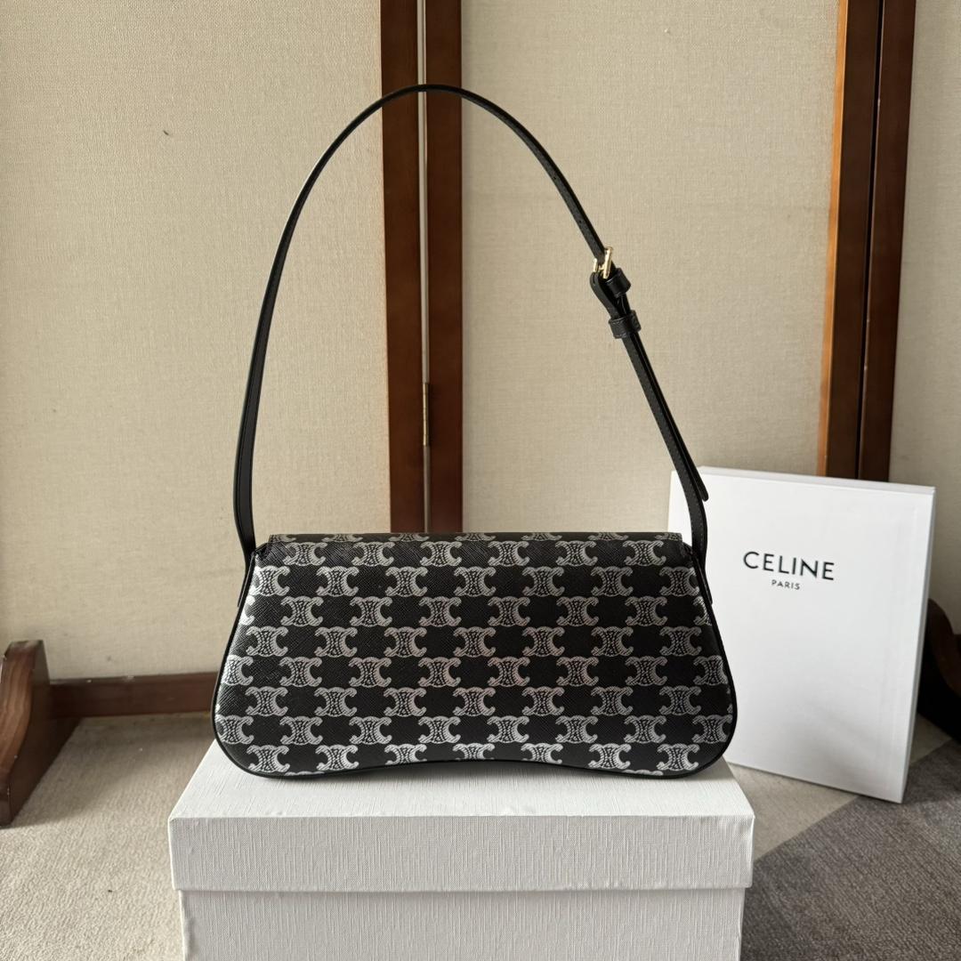 Celine Medium Celine Lola Bag In Triomphe Canvas Two-tone  - DopestKickz