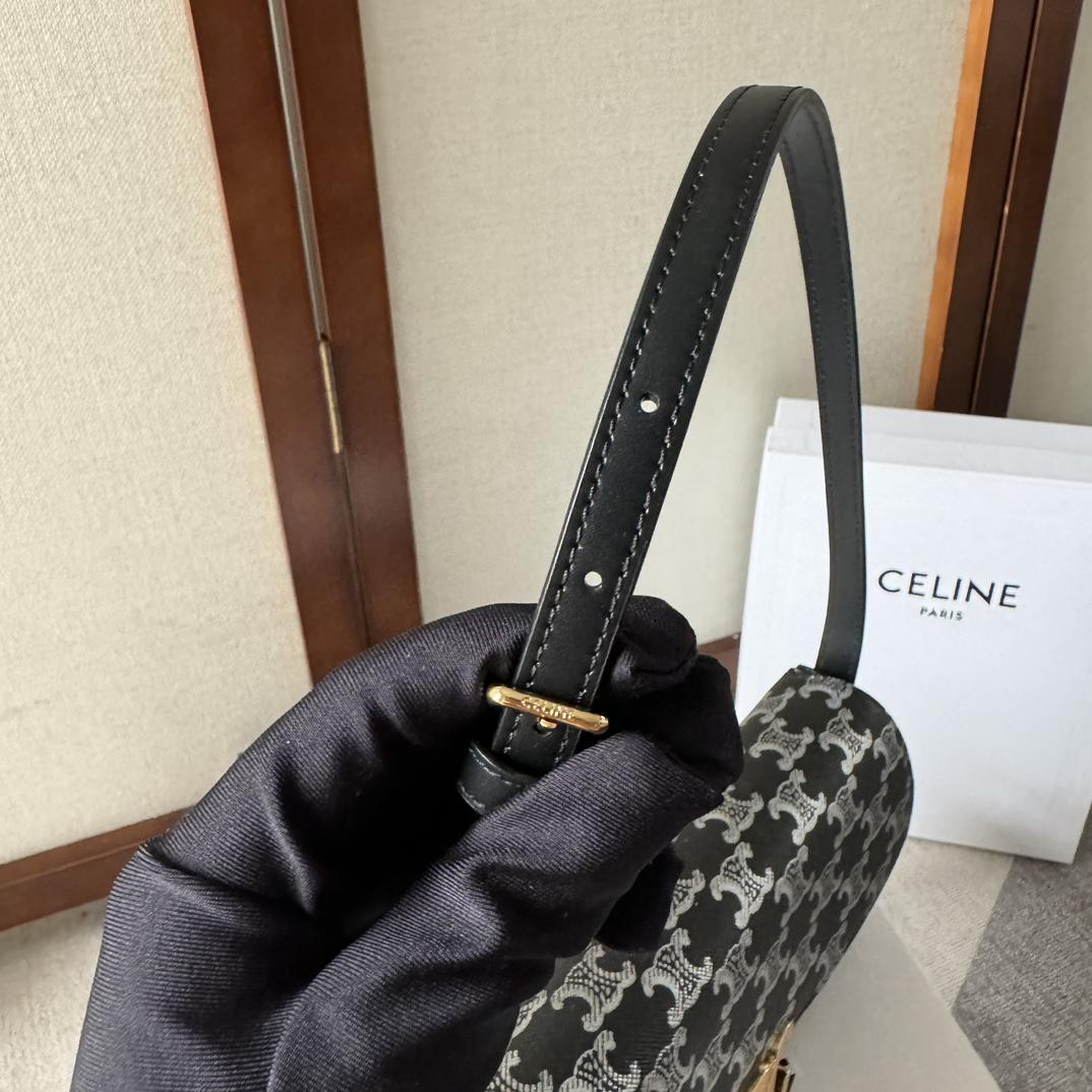 Celine Medium Celine Lola Bag In Triomphe Canvas Two-tone  - DopestKickz