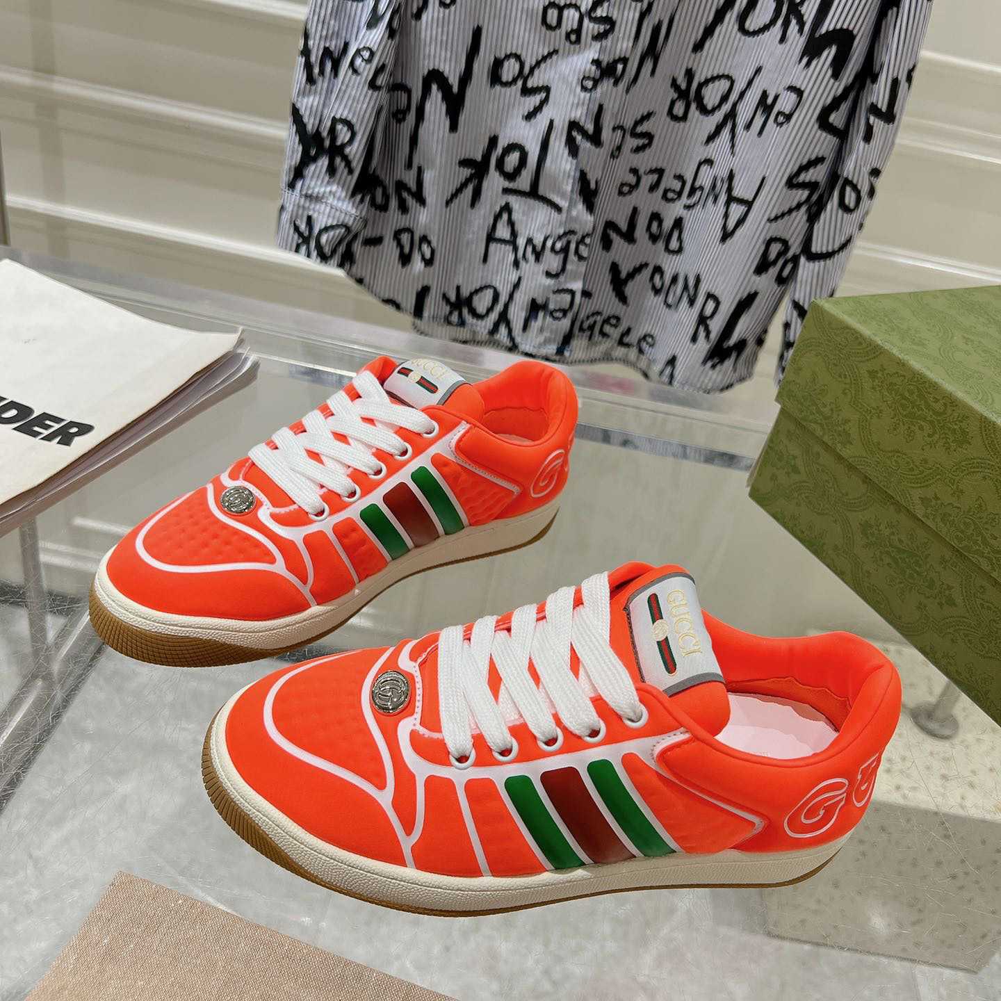 Gucci Screener Sneaker With Web - DopestKickz