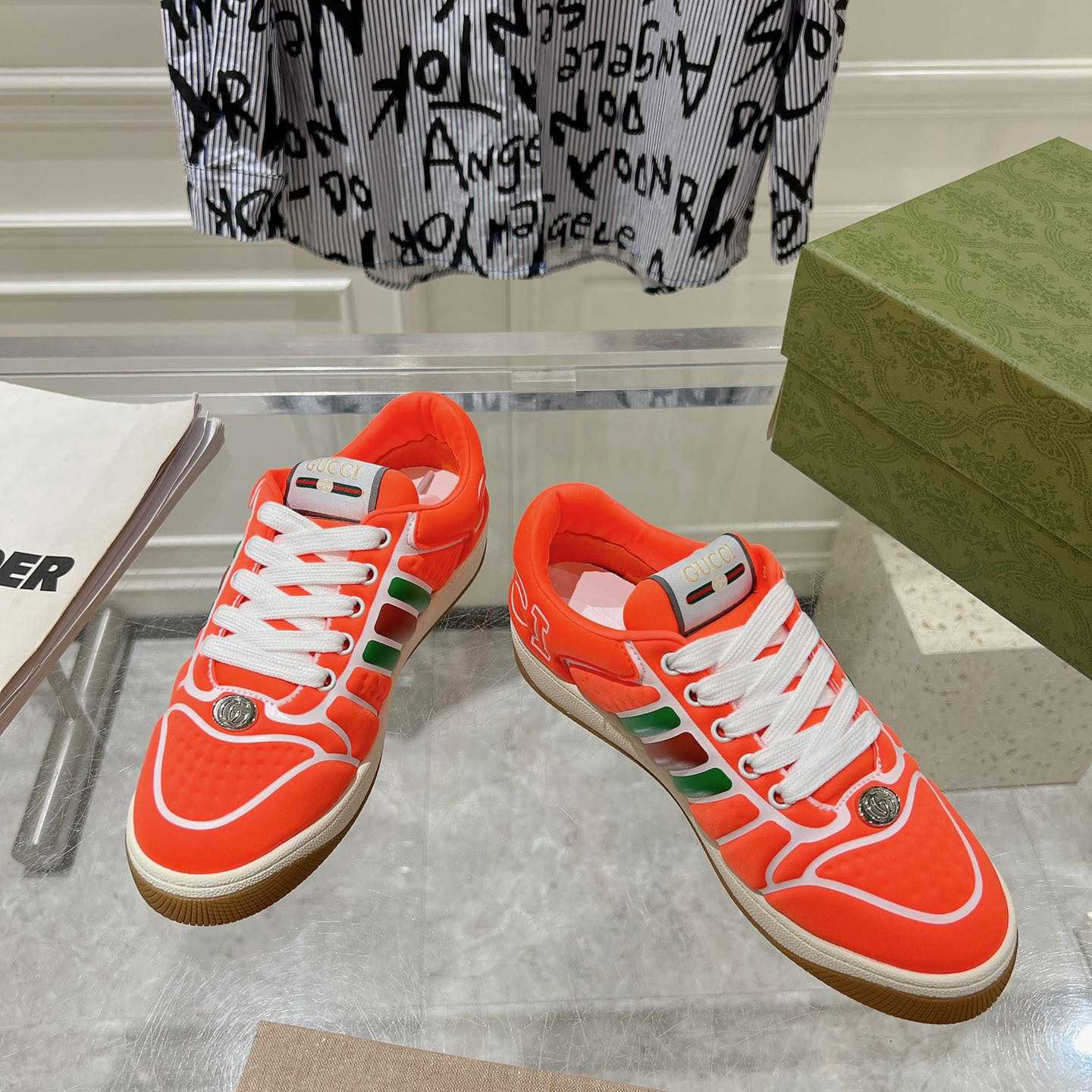 Gucci Screener Sneaker With Web - DopestKickz