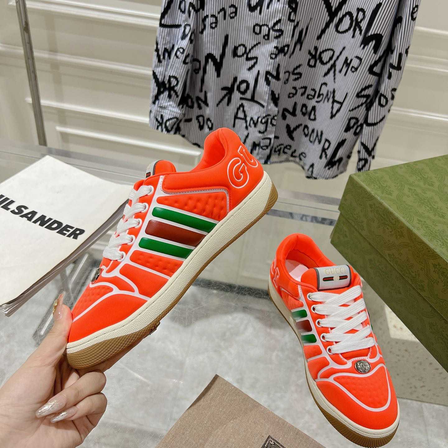Gucci Screener Sneaker With Web - DopestKickz