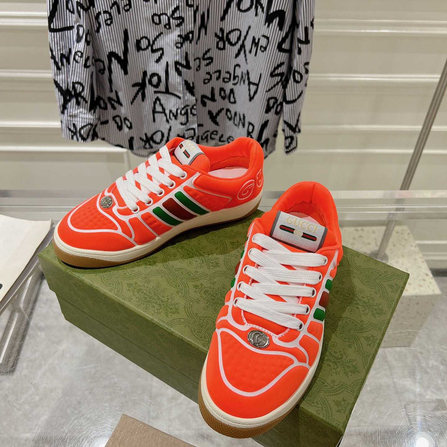 Gucci Screener Sneaker With Web - DopestKickz