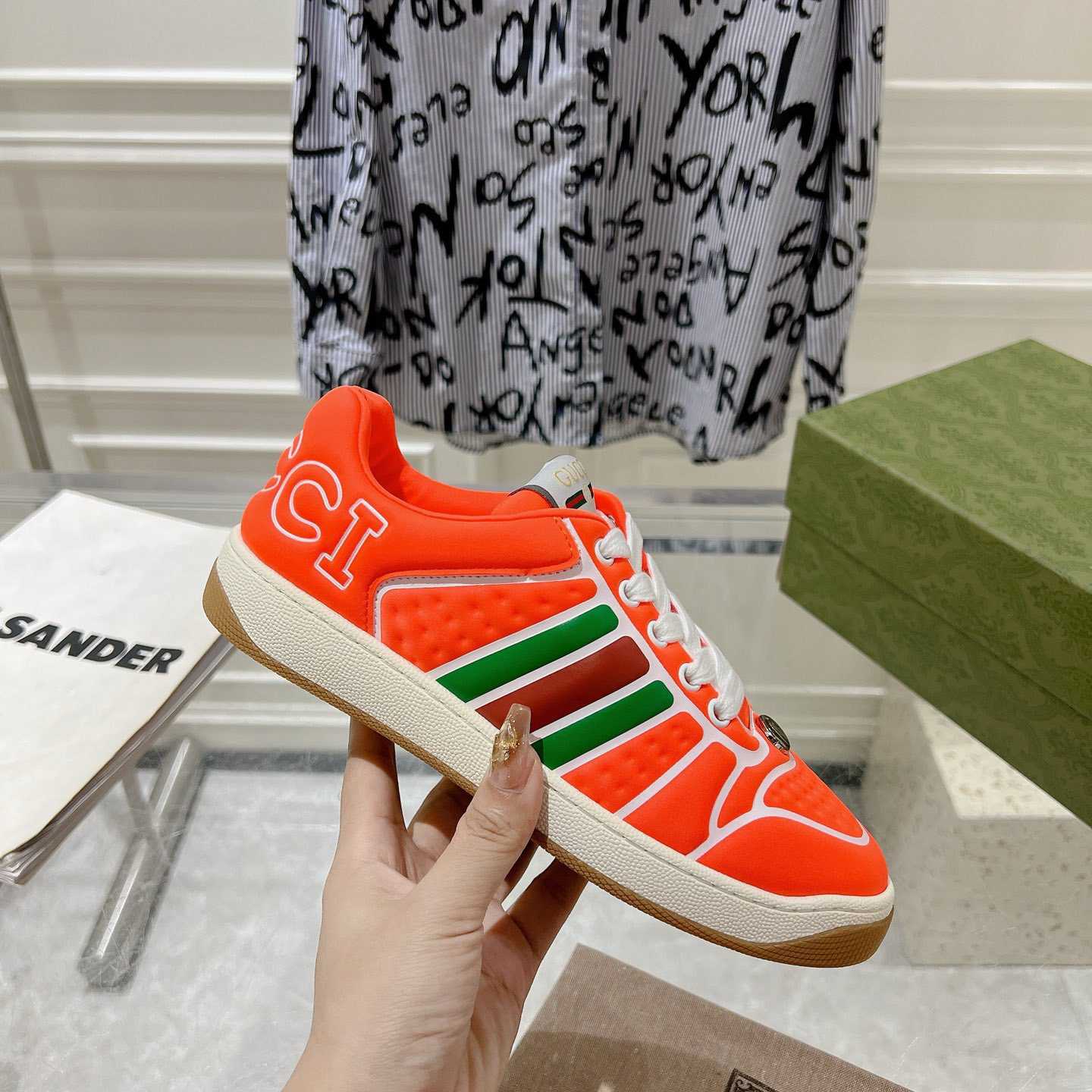 Gucci Screener Sneaker With Web - DopestKickz