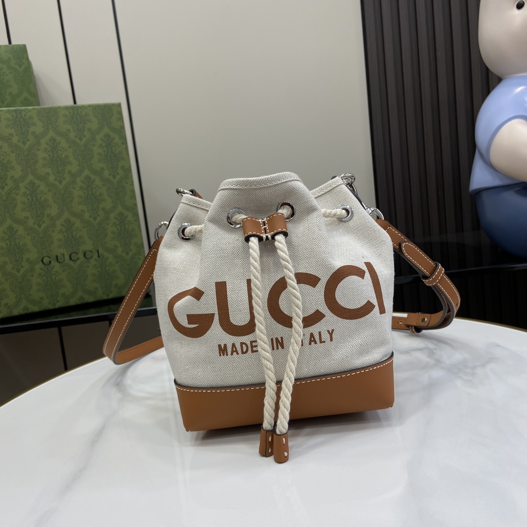 Gucci Mini Shoulder Bag With Gucci Print - DopestKickz