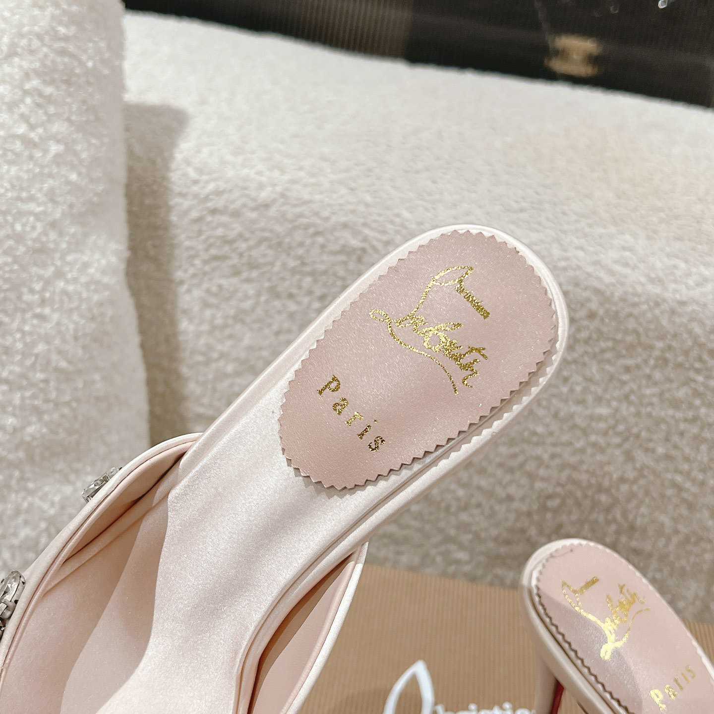 Christian Louboutin Degraqueen 85mm Satin Mules - DopestKickz