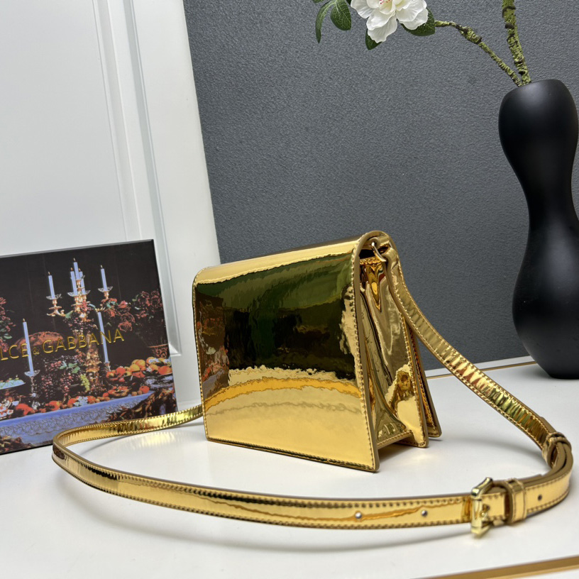 Dolce & Gabbana Metallic Logo Bag  (16*20*5.5cm) - DopestKickz