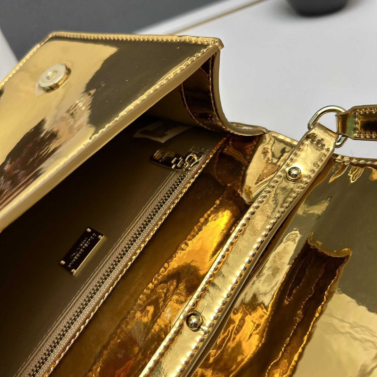 Dolce & Gabbana Metallic Logo Bag  (16*20*5.5cm) - DopestKickz