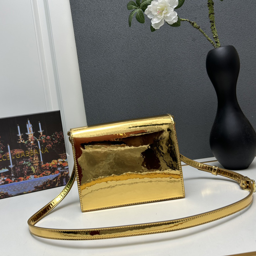 Dolce & Gabbana Metallic Logo Bag  (16*20*5.5cm) - DopestKickz