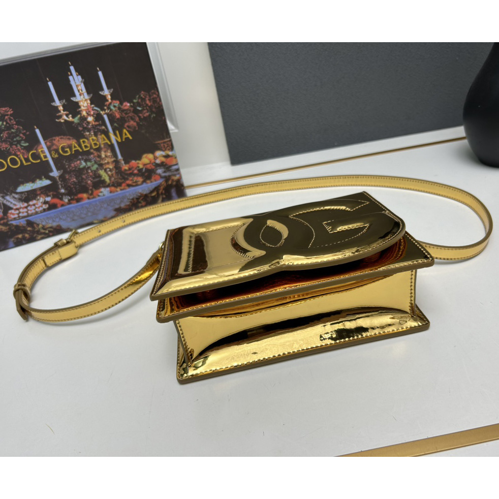 Dolce & Gabbana Metallic Logo Bag  (16*20*5.5cm) - DopestKickz