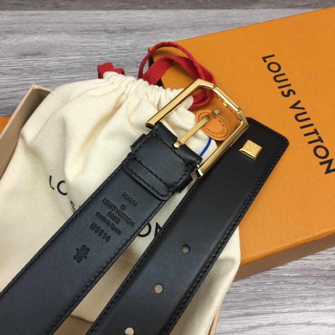 Louis Vuitton 35mm Leather Belt - DopestKickz