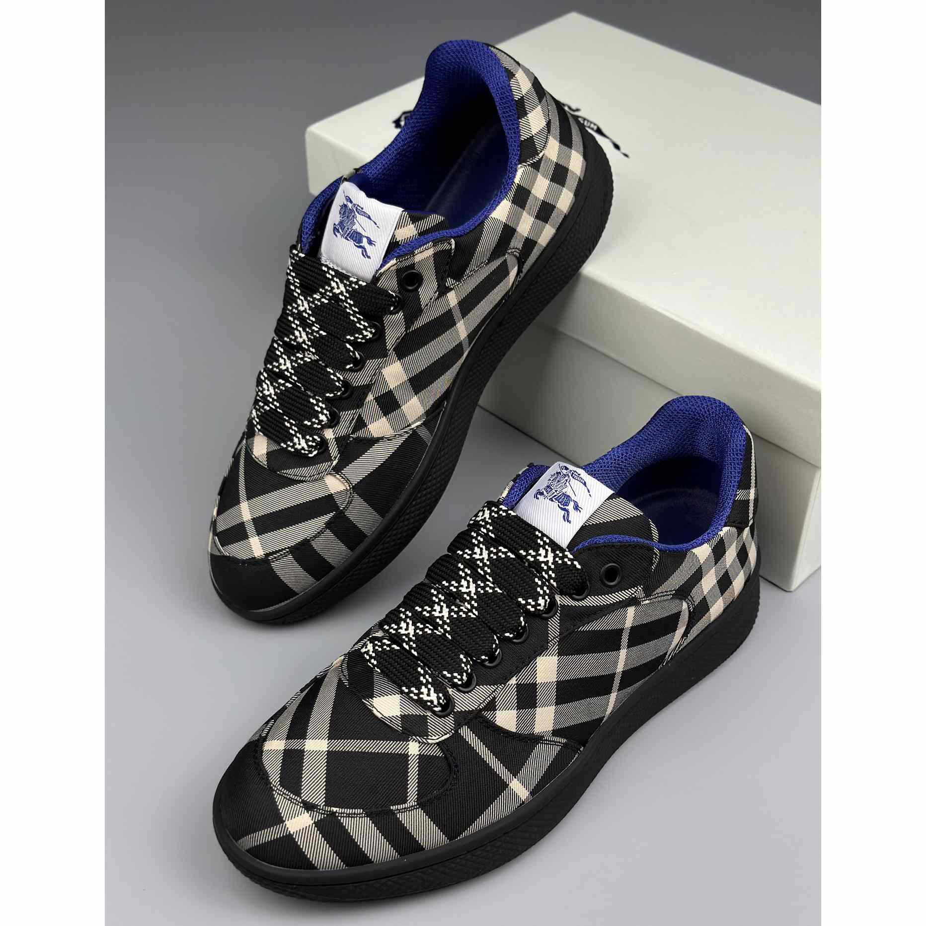 Burberry Check Terrace Sneakers - DopestKickz