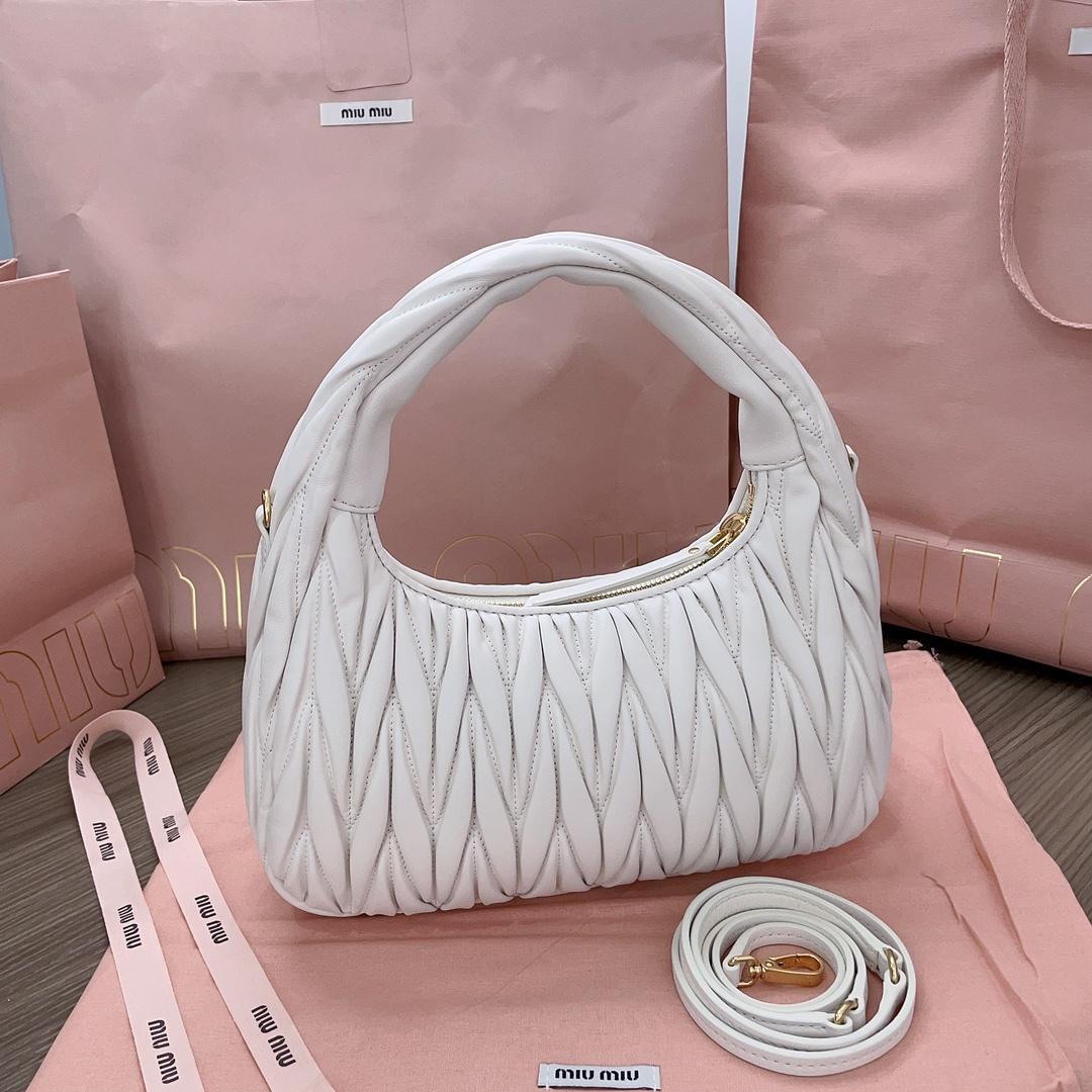 Miu Miu Wander Hobo Bag (25X18X7cm) - DopestKickz