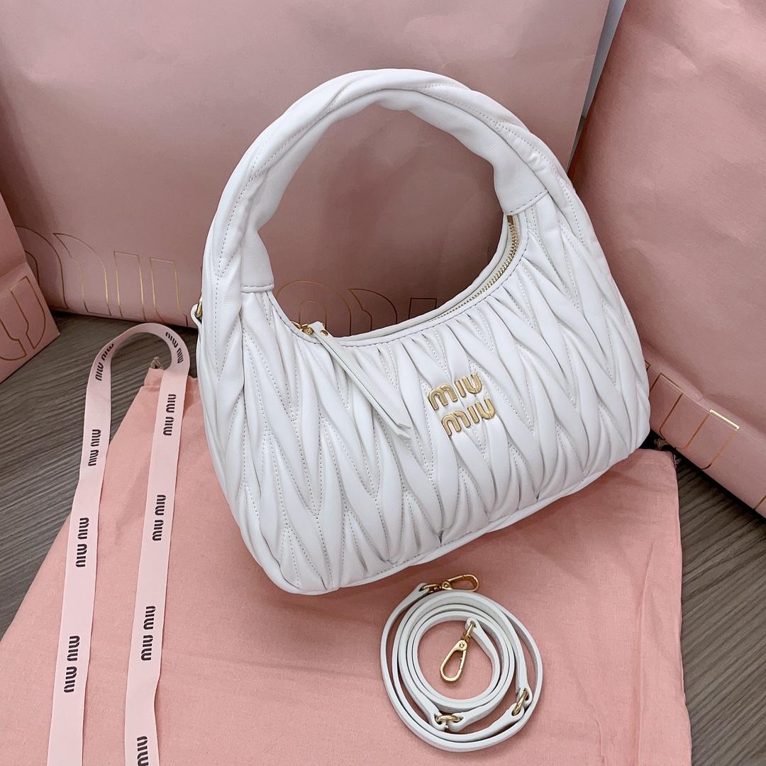 Miu Miu Wander Hobo Bag (25X18X7cm) - DopestKickz