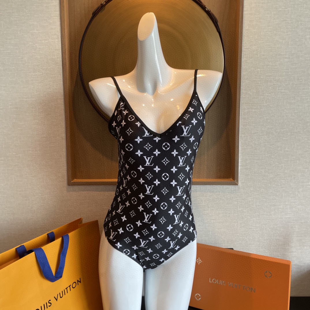 Louis Vuitton Monogram One-Piece Swimsuit - DopestKickz