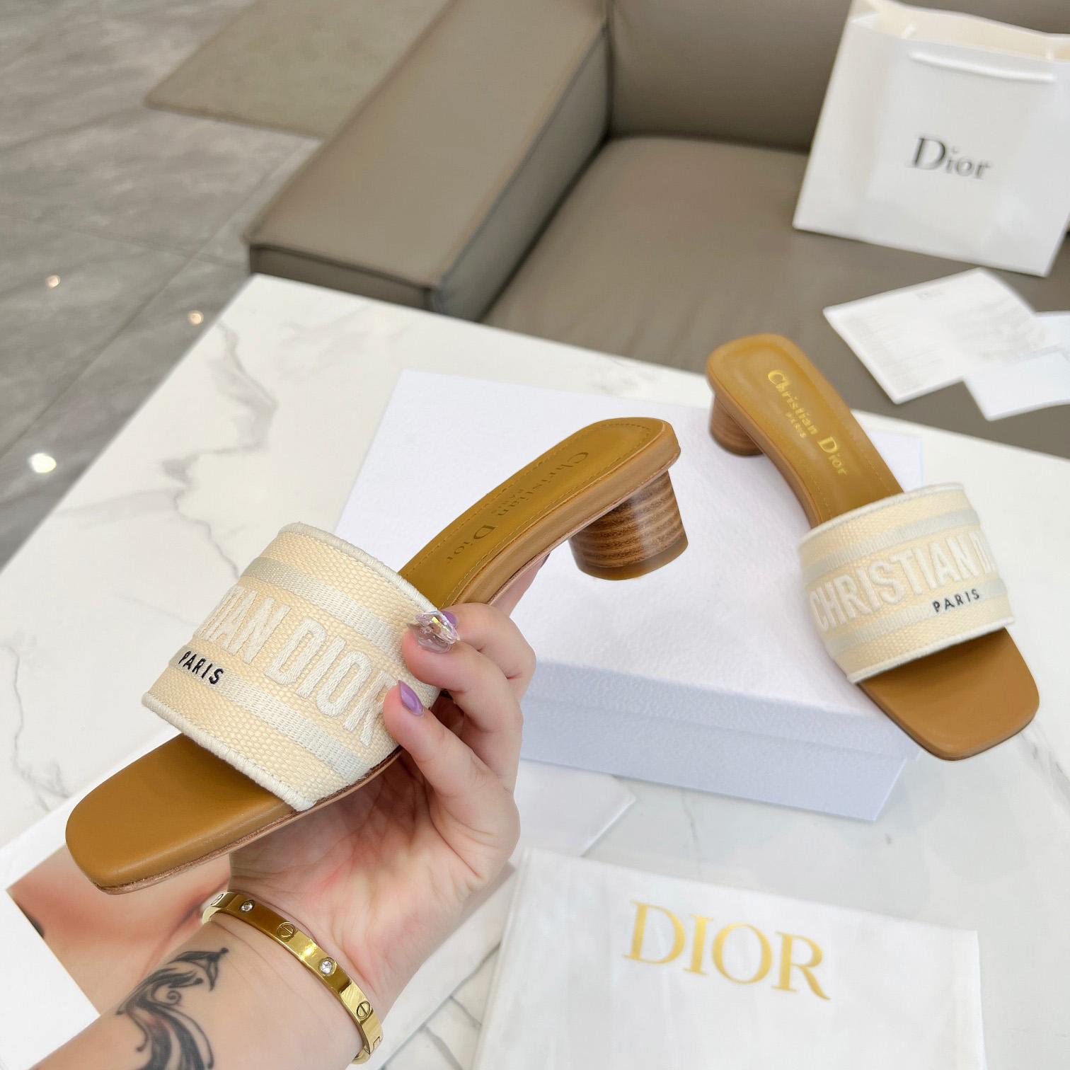 Dior Dioriviera Dway Heeled Slide - DopestKickz