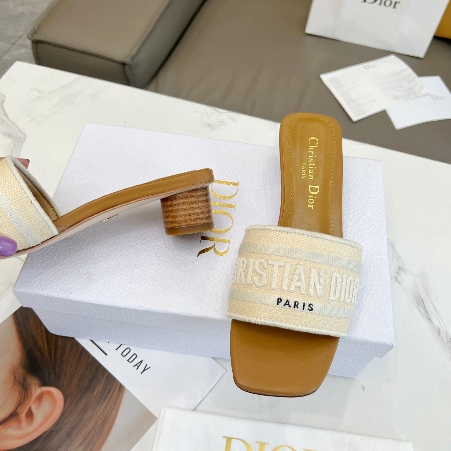 Dior Dioriviera Dway Heeled Slide - DopestKickz