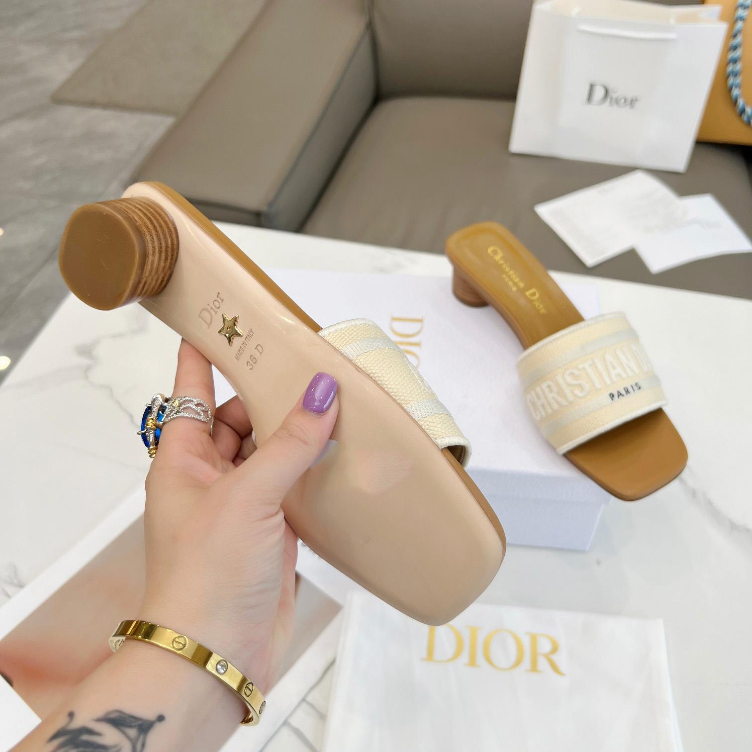 Dior Dioriviera Dway Heeled Slide - DopestKickz