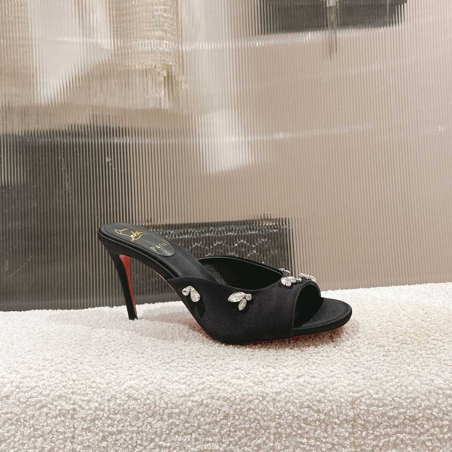 Christian Louboutin Degraqueen 85mm Satin Mules - DopestKickz