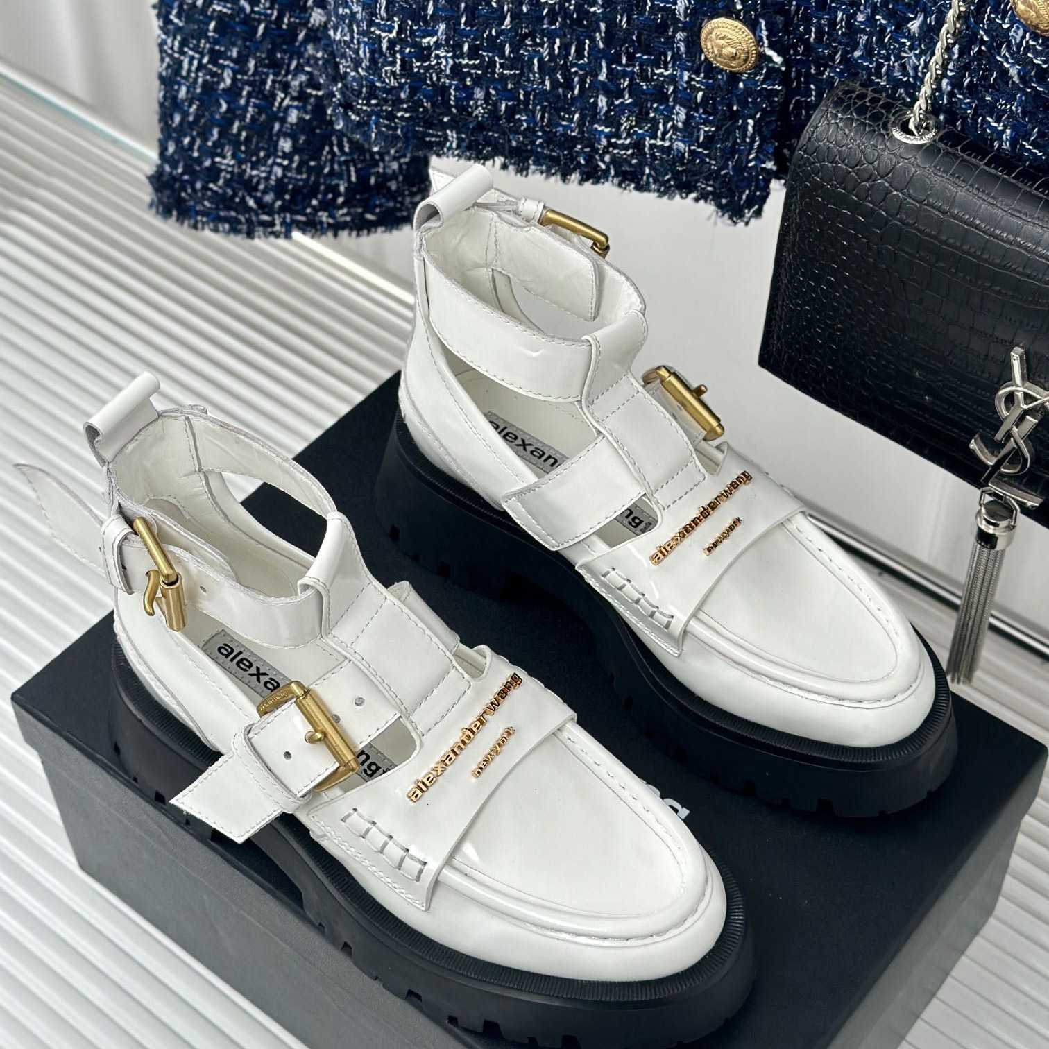 Alexander Wang Women's Carter Lug Ankle Strap Boot - DopestKickz