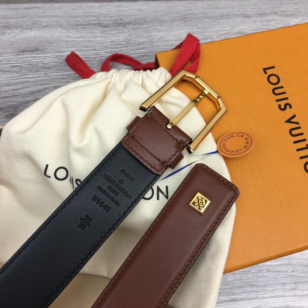 Louis Vuitton 35mm Leather Belt - DopestKickz