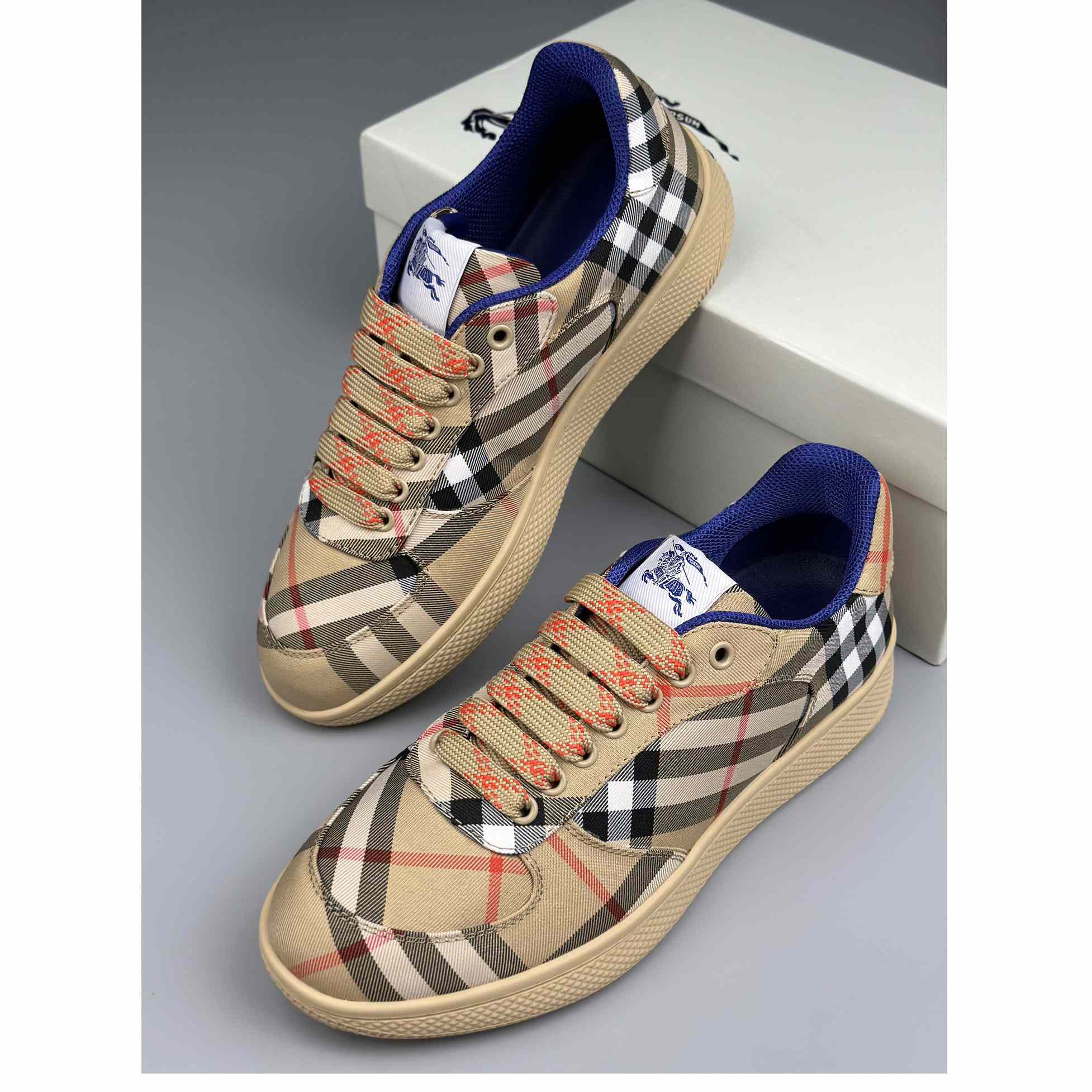 Burberry Check Terrace Sneakers - DopestKickz