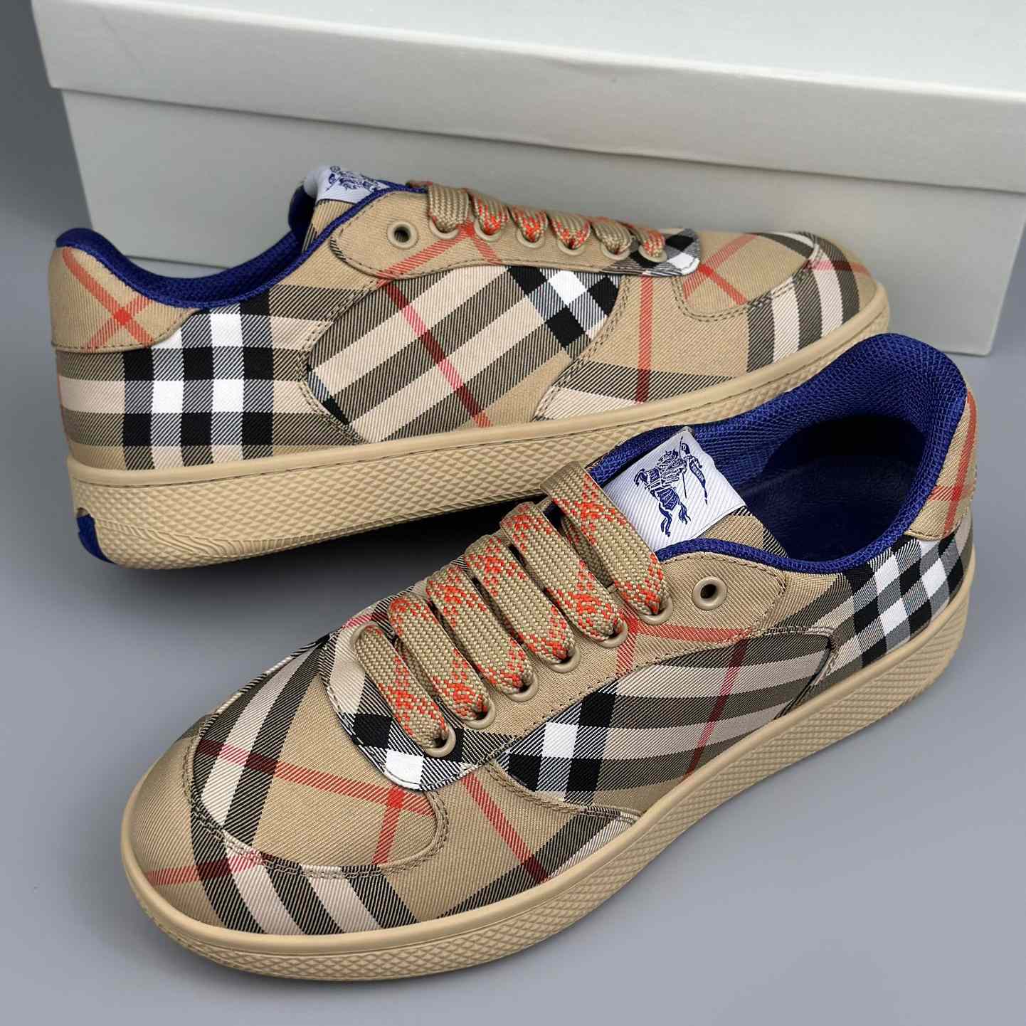 Burberry Check Terrace Sneakers - DopestKickz