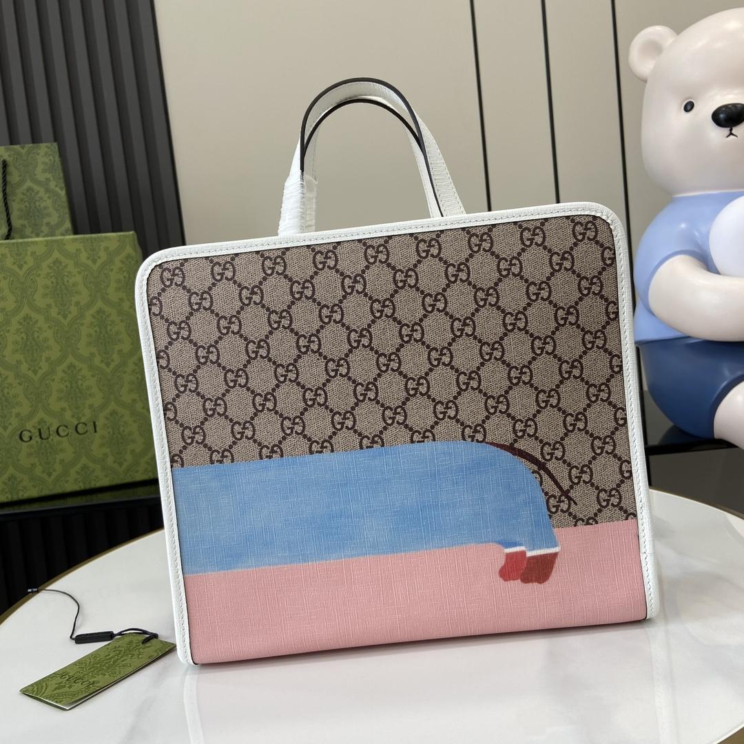 Gucci Children's Dog Print Tote Bag - DopestKickz