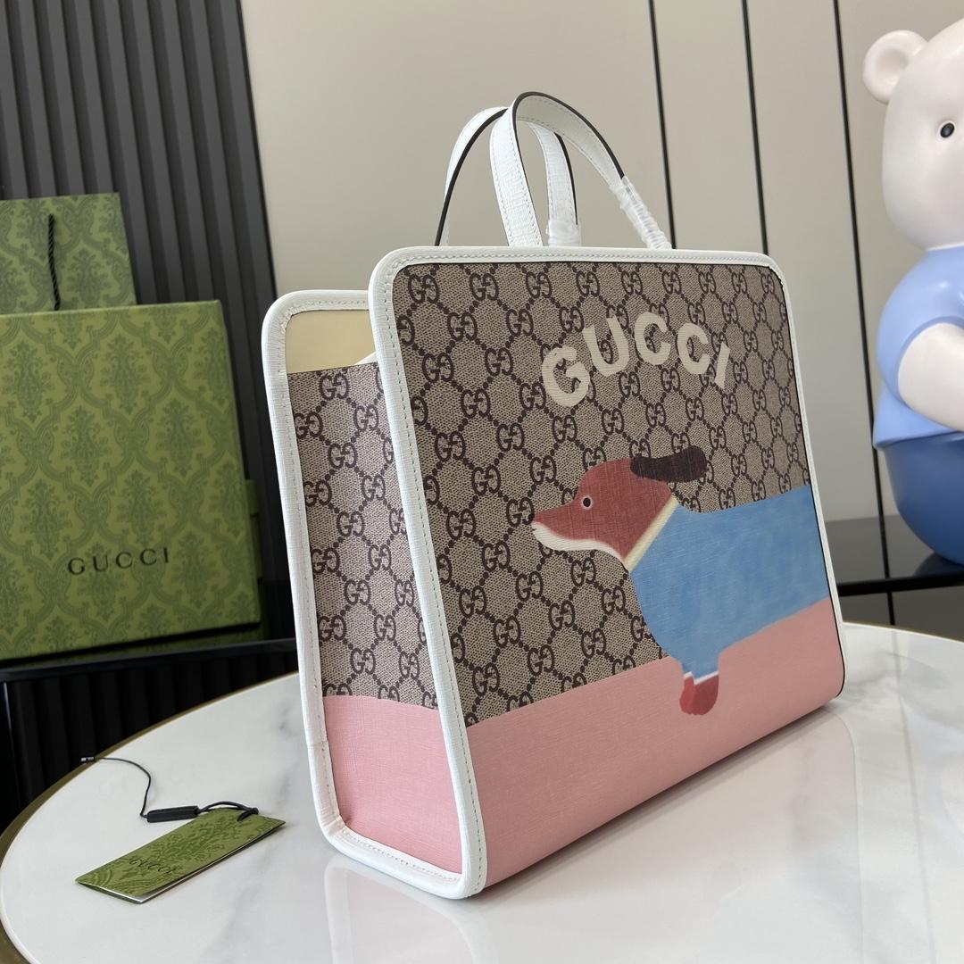 Gucci Children's Dog Print Tote Bag - DopestKickz