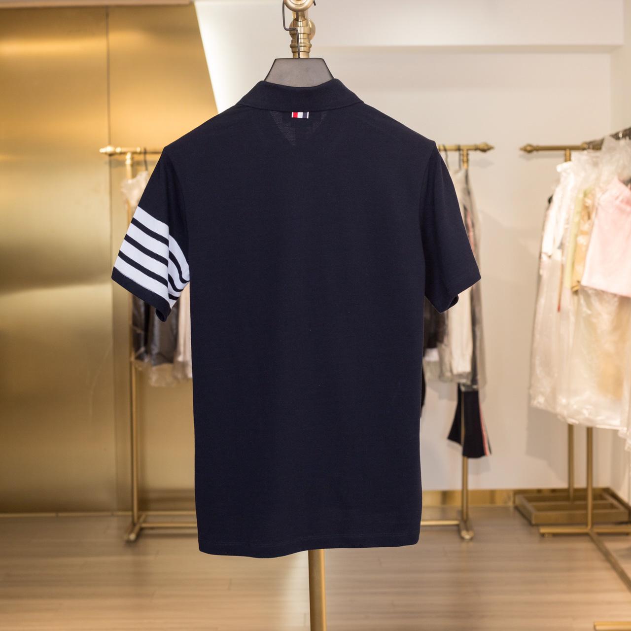 Thom Browne Classic Pique 4-Bar Short Sleeve Polo  2091 - DopestKickz