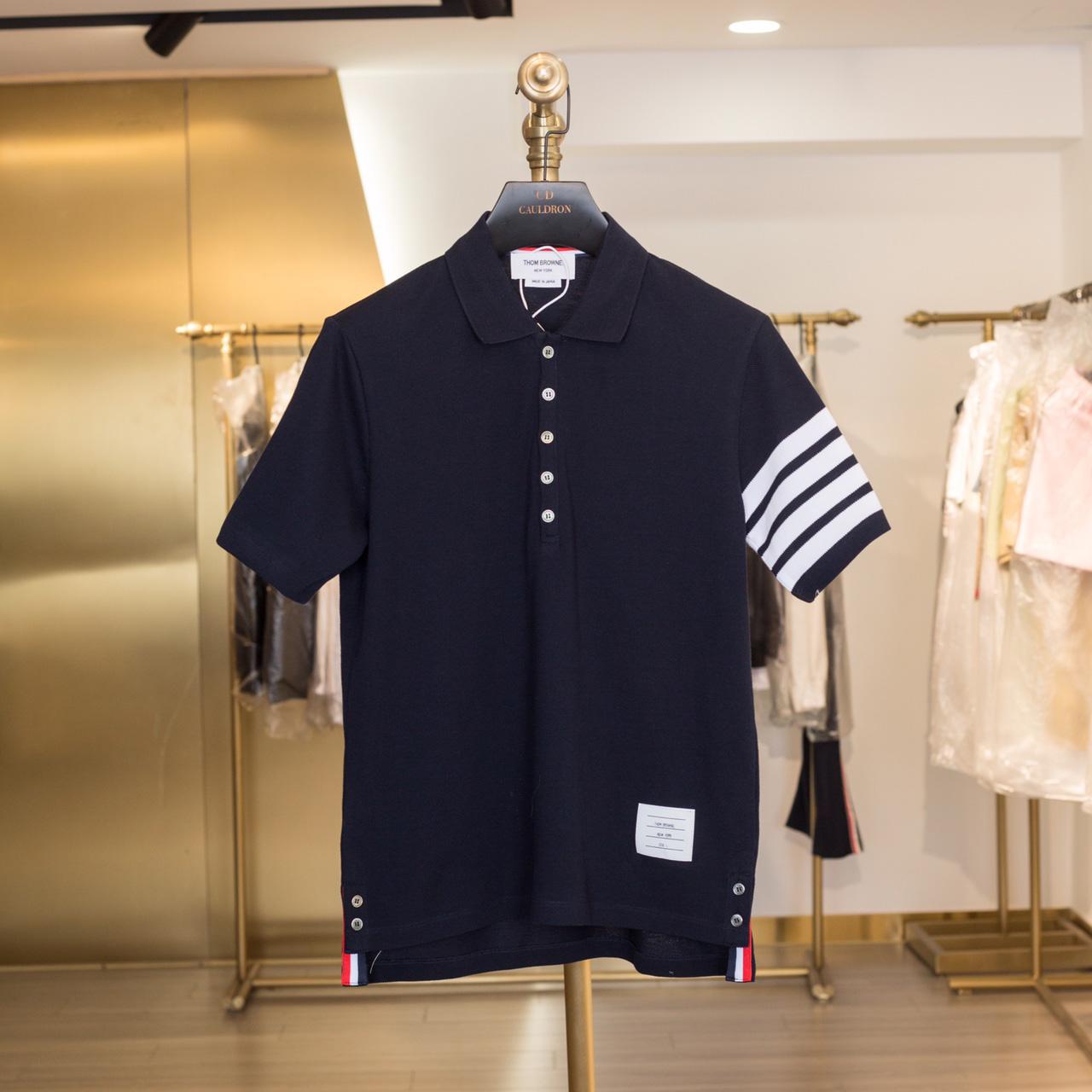 Thom Browne Classic Pique 4-Bar Short Sleeve Polo  2091 - DopestKickz