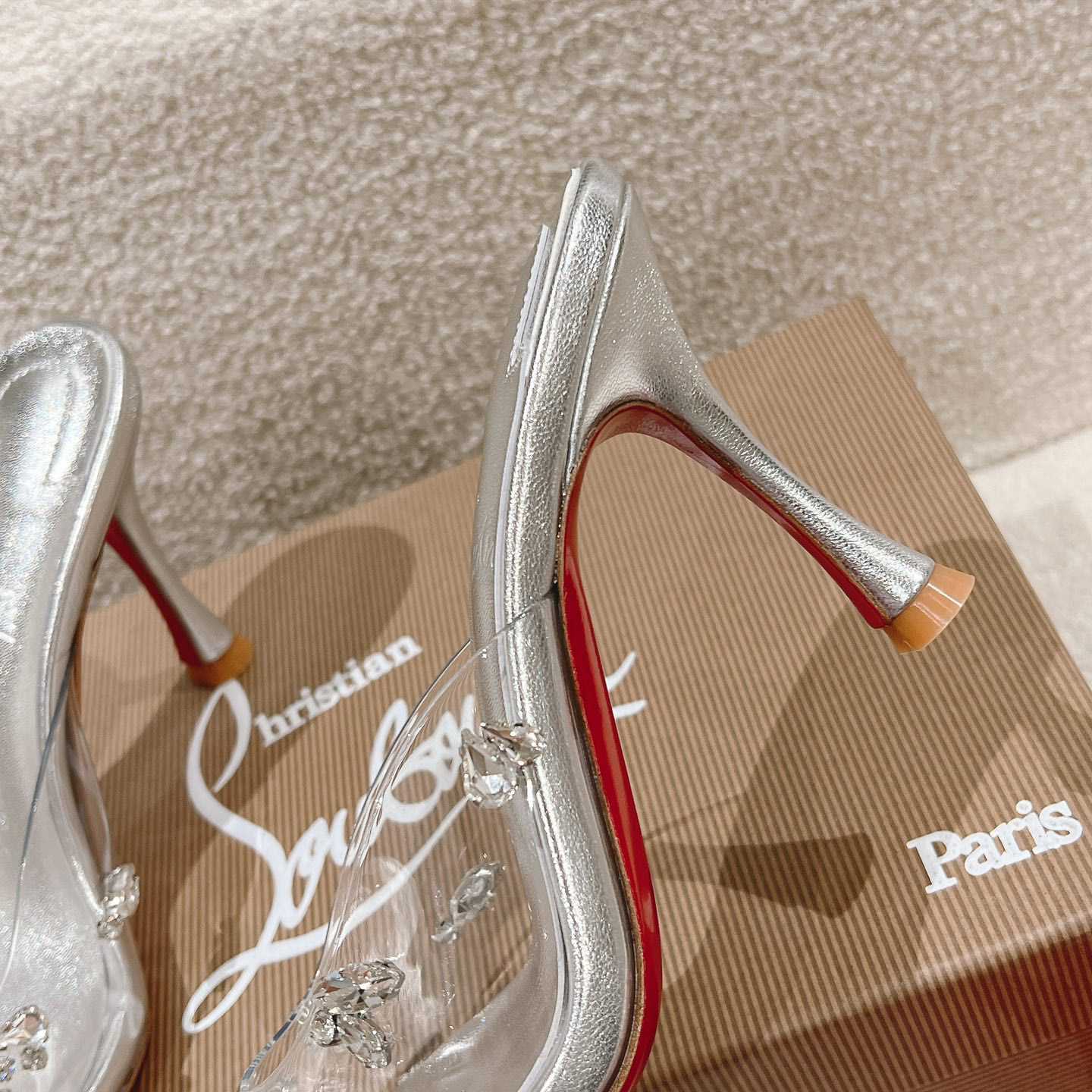 Christian Louboutin Degraqueen 85mm Crystal-embellished Mules - DopestKickz