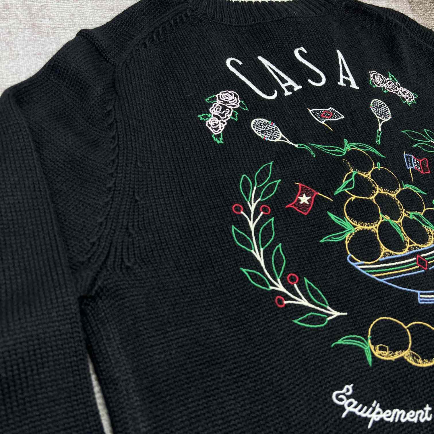Casablanca Logo-embroidered V-neck Cardigan   D0026 - DopestKickz