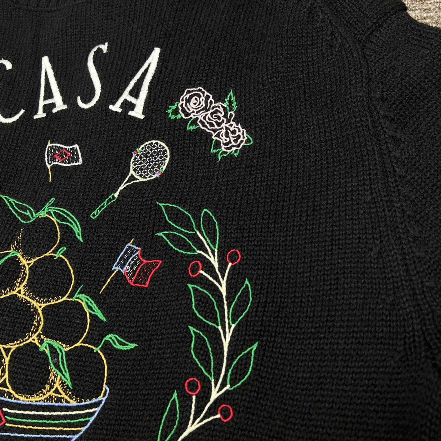 Casablanca Logo-embroidered V-neck Cardigan   D0026 - DopestKickz