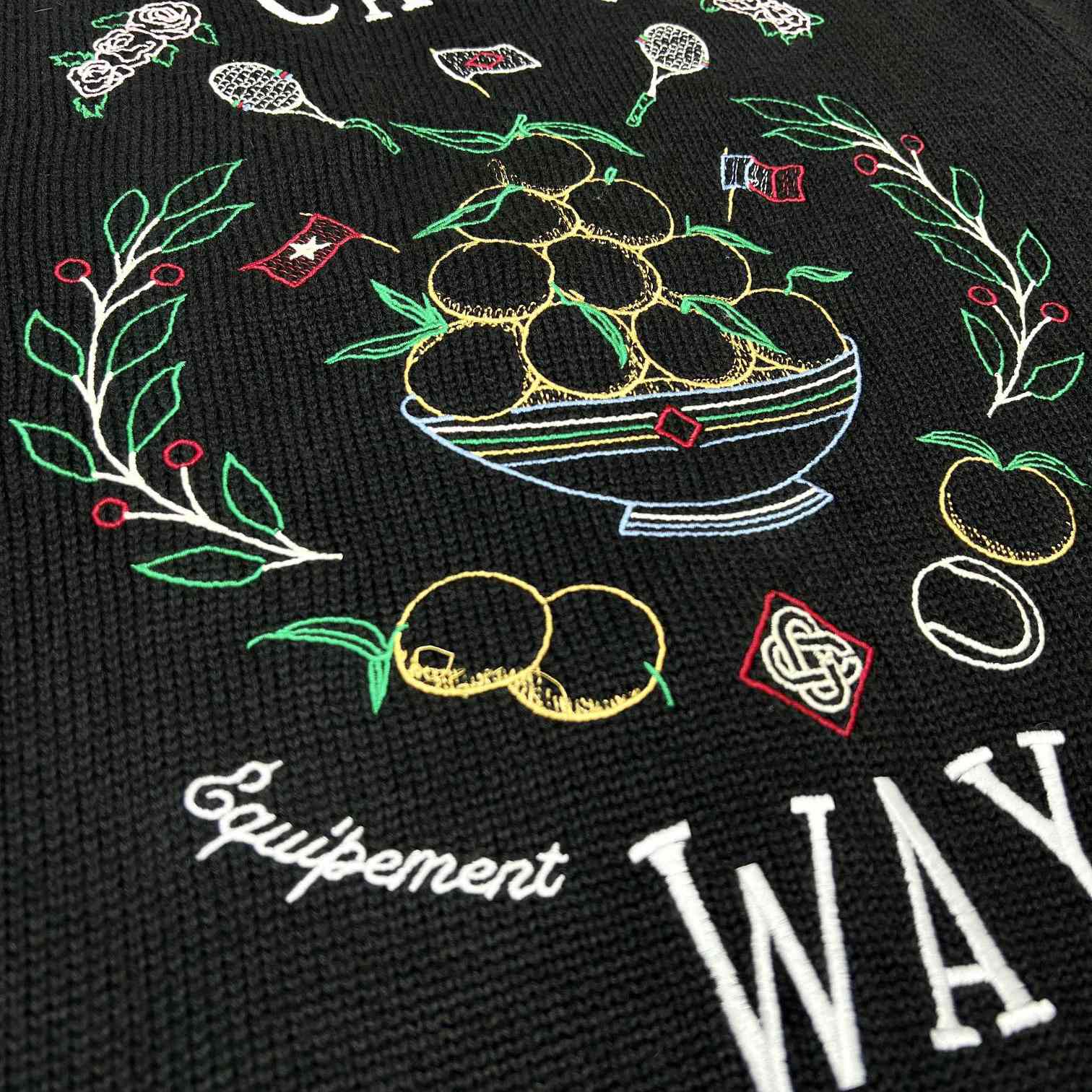 Casablanca Logo-embroidered V-neck Cardigan   D0026 - DopestKickz