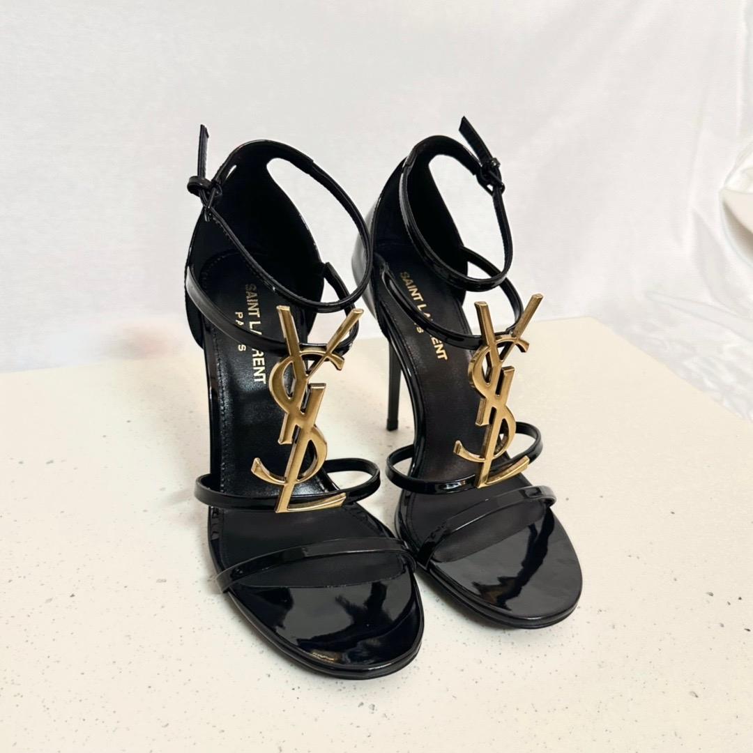 Saint Laurent Cassandra Open-toe Sandals - DopestKickz