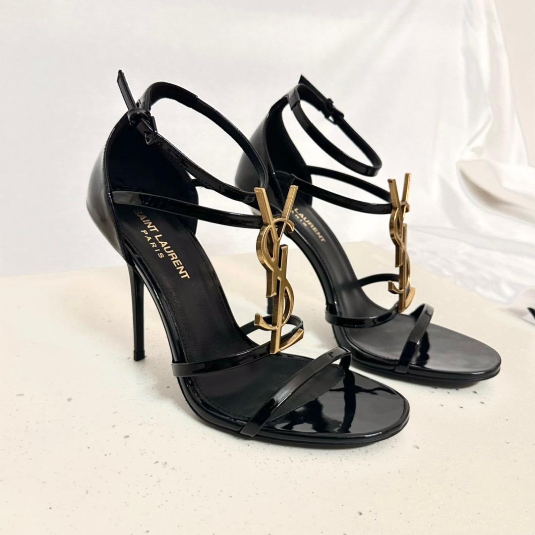 Saint Laurent Cassandra Open-toe Sandals - DopestKickz
