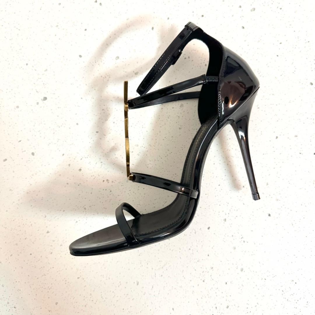 Saint Laurent Cassandra Open-toe Sandals - DopestKickz