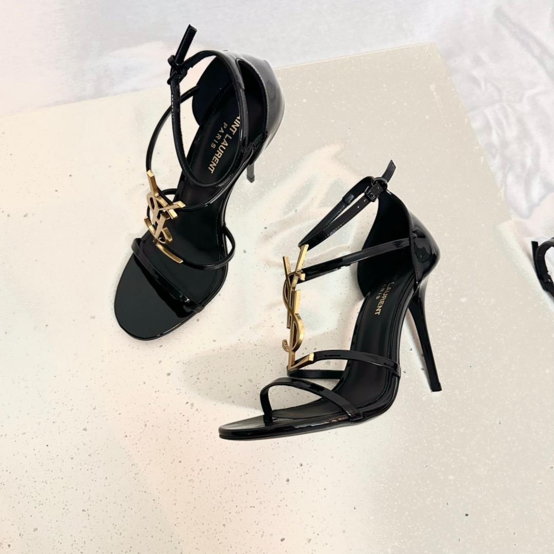 Saint Laurent Cassandra Open-toe Sandals - DopestKickz